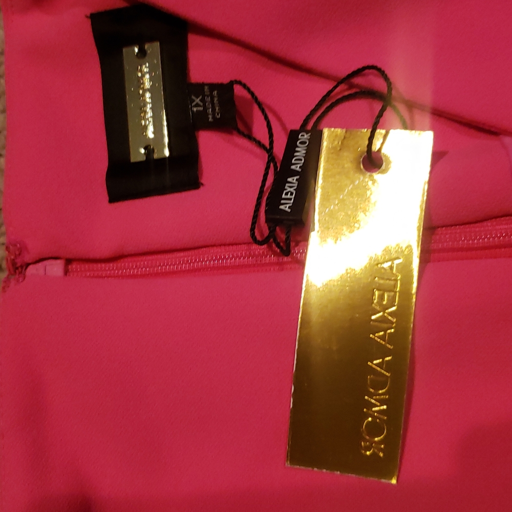 ALEXIA Admor Hit Pink dress size 1X - Picture 6 of 10